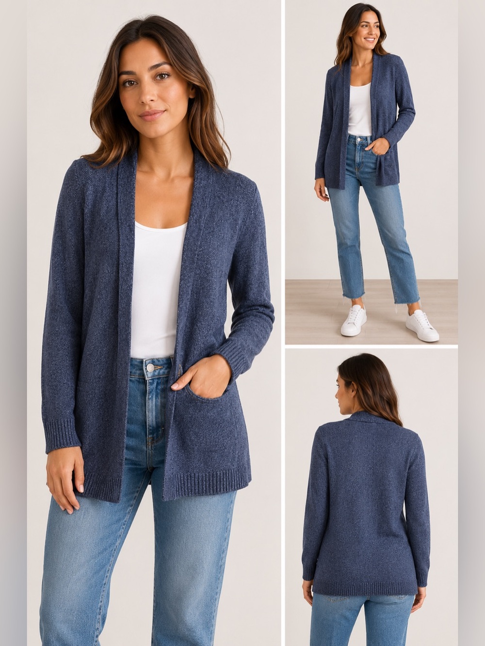 Reitmans Open-Front Women’s Cardigan Sweater - Navy Blue